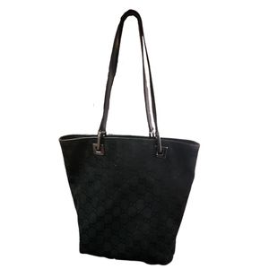 Gucci Black Monogram GG Eclipse Bucket Tote 31244 002068 Authentic Gucci Bag